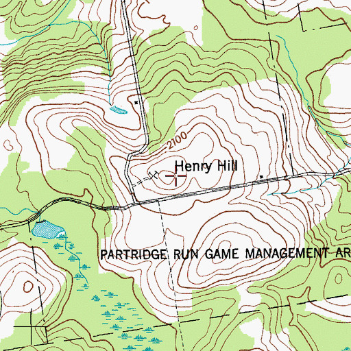 Topographic Map of Henry Hill, NY