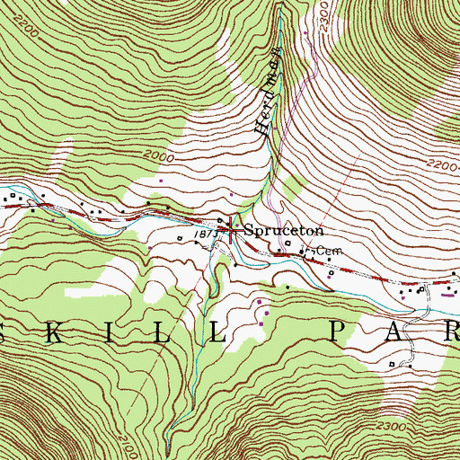Topographic Map of Herdman Brook, NY