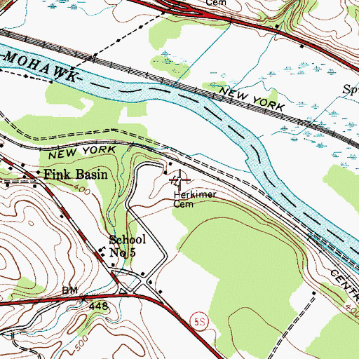 Topographic Map of Herkimer Homestead Cemetery, NY