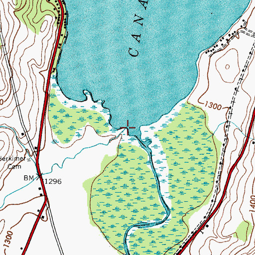 Topographic Map of Herkimer Creek, NY