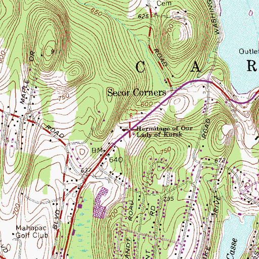 Topographic Map of Hermitage of Our Lady of Kursk, NY