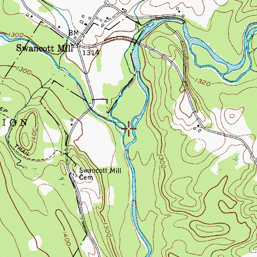 Topographic Map of Heron Brook, NY