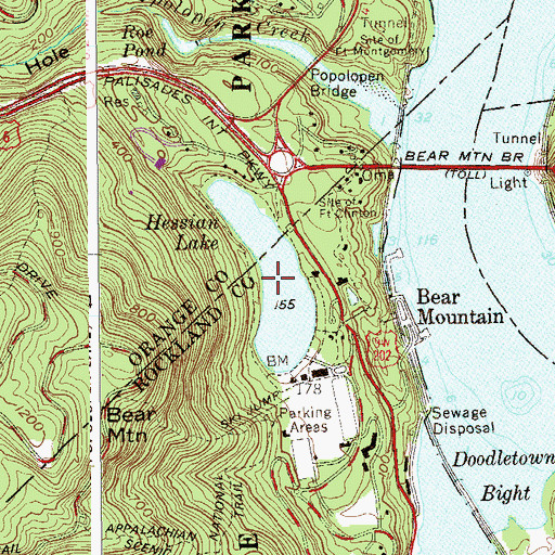 Topographic Map of Hessian Lake, NY