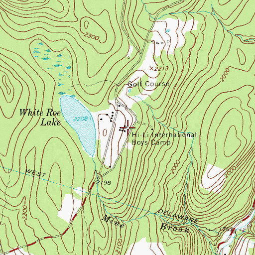Topographic Map of Hi-Li International Boys Camp, NY