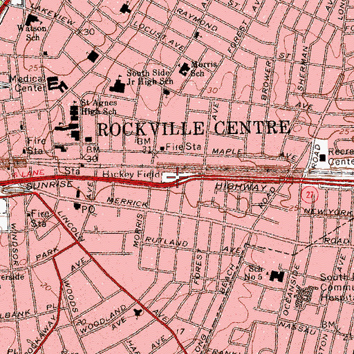 Topographic Map of Hickey Field, NY
