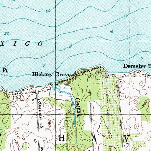 Topographic Map of Hickory Grove, NY