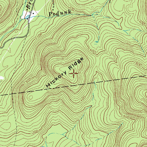 Topographic Map of Hickory Ridge, NY