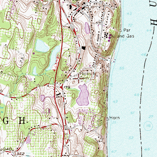 Topographic Map of Hicksite Cemetery, NY