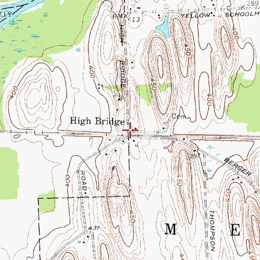 Topographic Map of High Bridge, NY