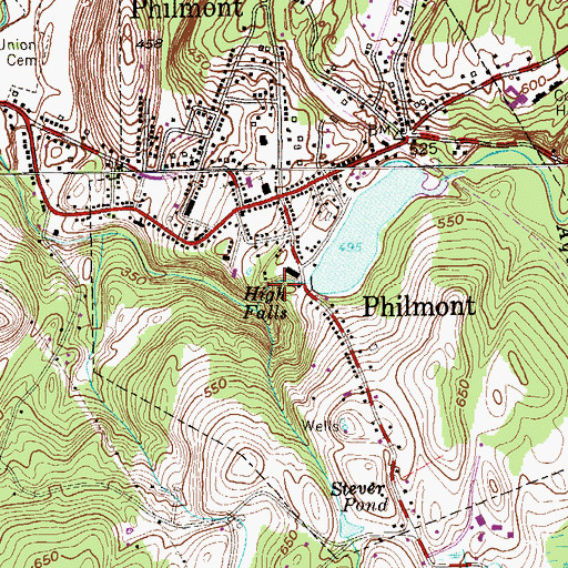 Topographic Map of High Falls, NY