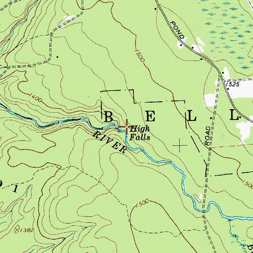 Topographic Map of High Falls, NY