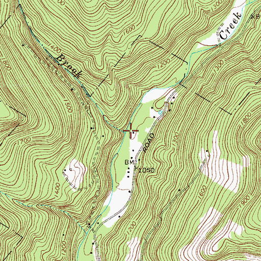 Topographic Map of High Falls Brook, NY