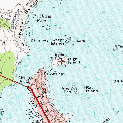 Topographic Map of High Island, NY