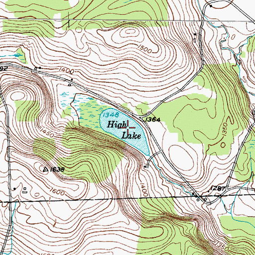 Topographic Map of High Lake, NY