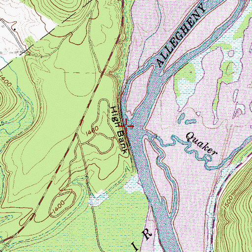 Topographic Map of High Peak, NY