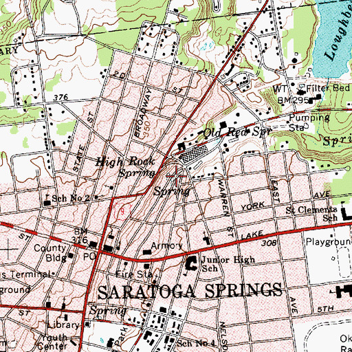 Topographic Map of High Rock Spring, NY