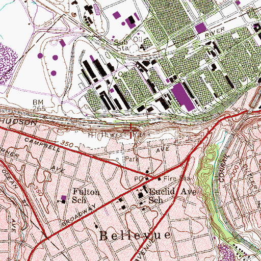 Topographic Map of Hillhurst Park, NY