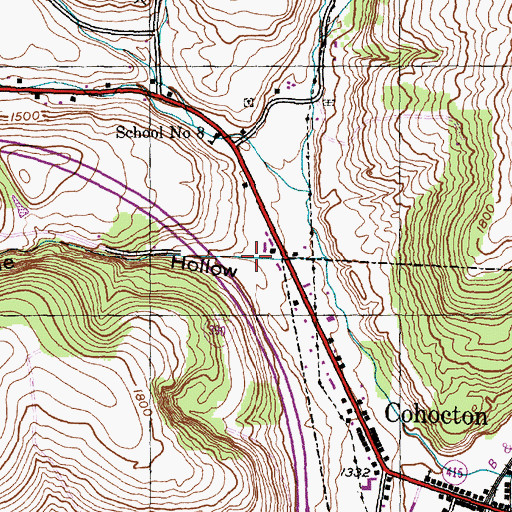 Topographic Map of Hinkle Hollow, NY