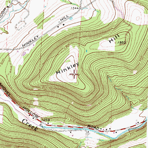 Topographic Map of Hinkley Hill, NY