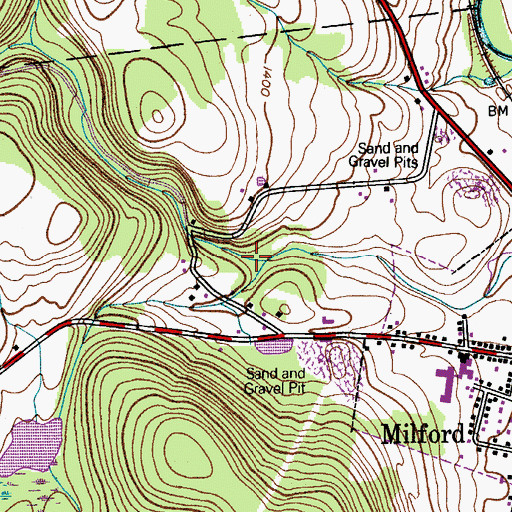 Topographic Map of Hinman Hollow, NY