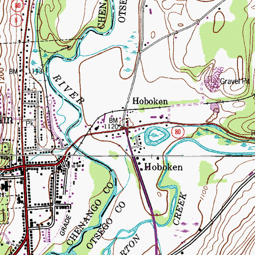 Topographic Map of Hoboken, NY