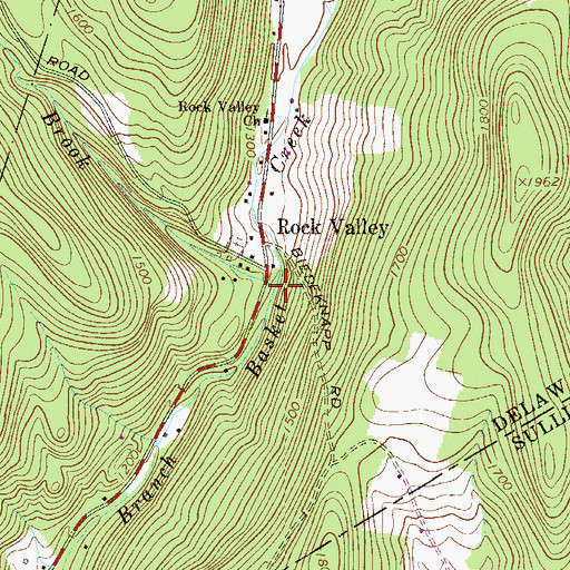 Topographic Map of Hoffman Brook, NY