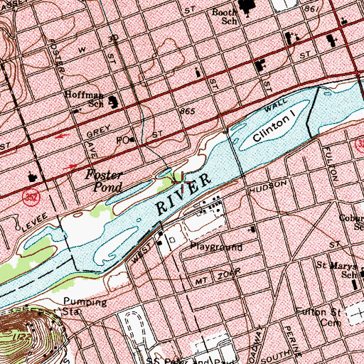 Topographic Map of Hoffman Brook, NY