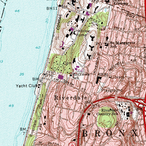 Topographic Map of Hoffman School, NY