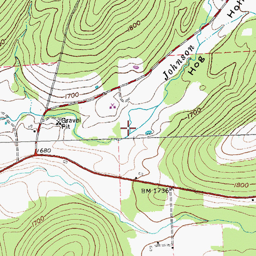Topographic Map of Hog Hollow, NY