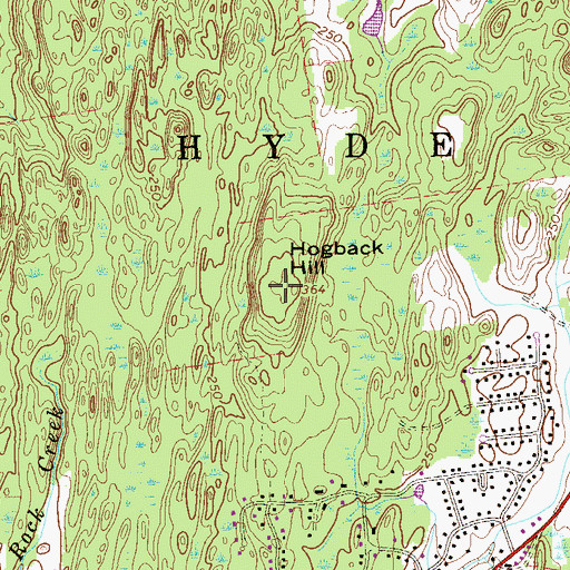 Topographic Map of Hogback Hill, NY