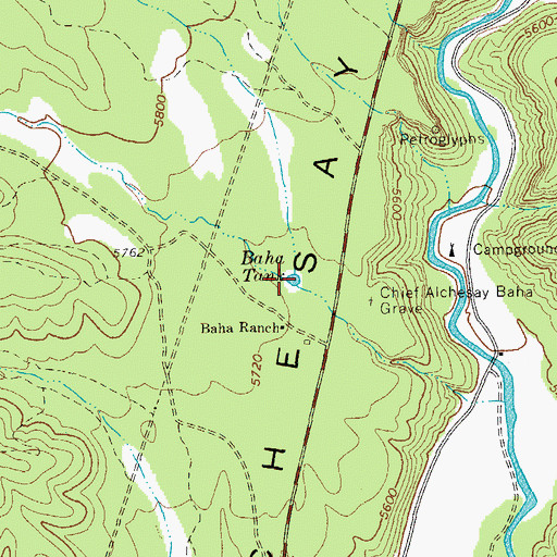 Topographic Map of Baha Tank, AZ