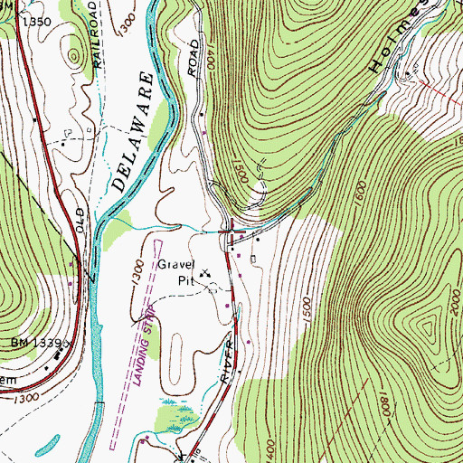 Topographic Map of Holmes Hollow, NY
