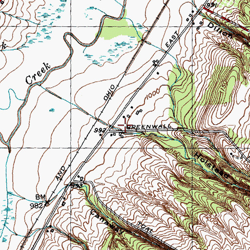 Topographic Map of Holstead Gulf, NY