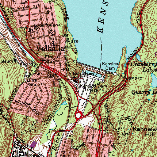 Topographic Map of Holy Name School, NY