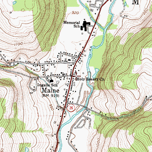 Topographic Map of Holy Rosary Church, NY