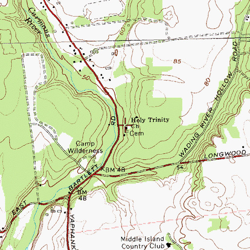 Topographic Map of Holy Trinity Lutheran Church, NY