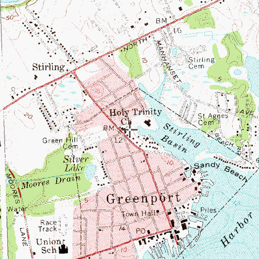 Topographic Map of Holy Trinity Episcopal Church, NY