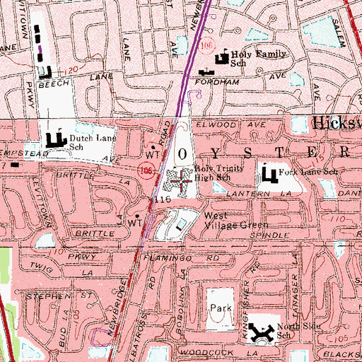 Topographic Map of Holy Trinity Diocesan High School, NY