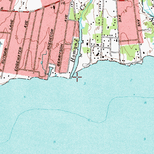 Topographic Map of Homans Creek, NY