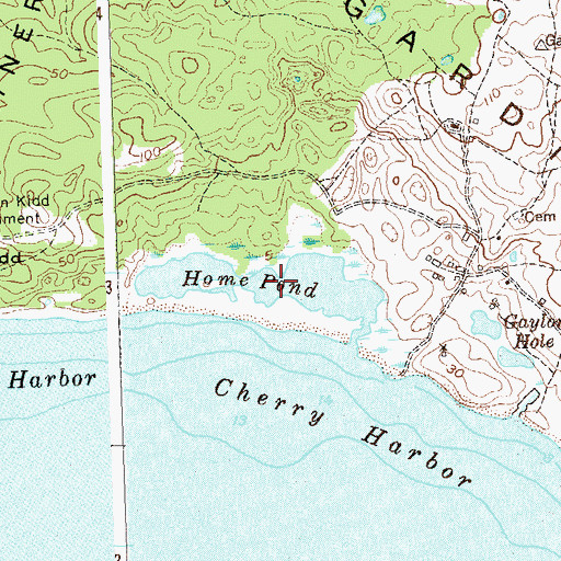 Topographic Map of Home Pond, NY