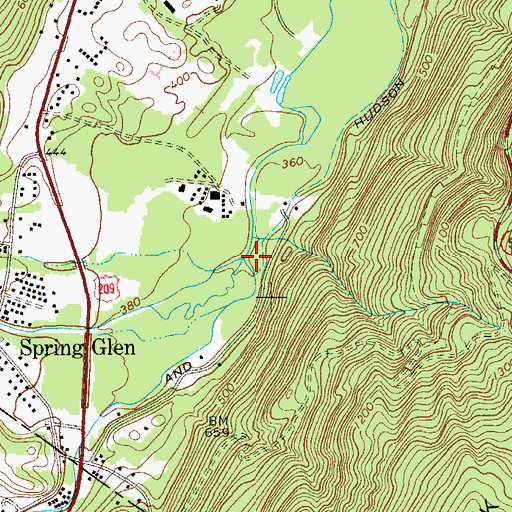 Topographic Map of Homowack Kill, NY