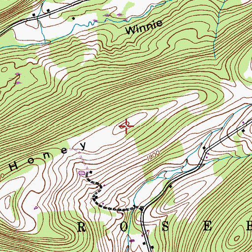 Topographic Map of Honey Hill, NY