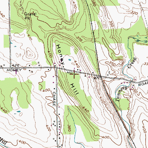 Topographic Map of Honey Hill, NY