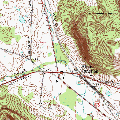 Topographic Map of Hooker Creek, NY