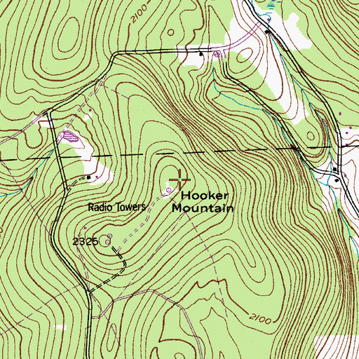 Topographic Map of Hooker Mountain, NY