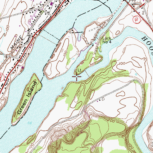 Topographic Map of Hoosic River, NY