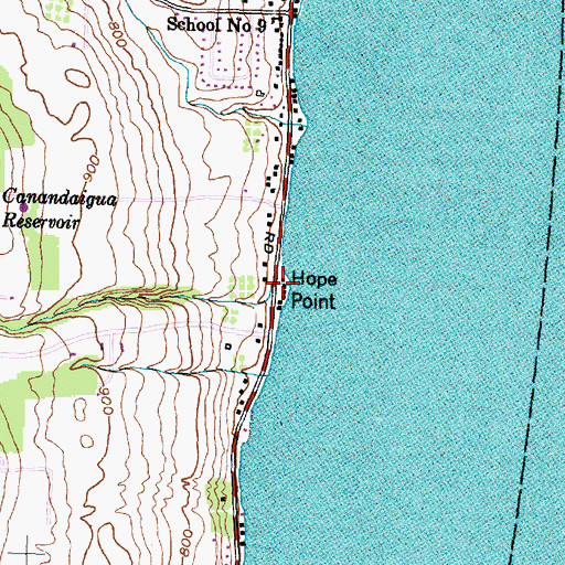 Topographic Map of Hope Point, NY