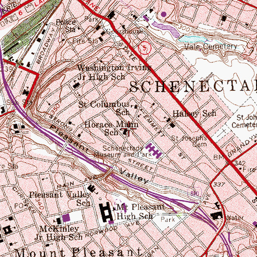 Topographic Map of Horace Mann School (historical), NY