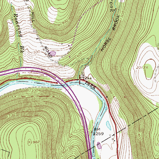 Topographic Map of Horse Brook, NY