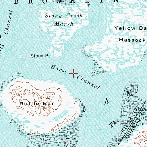 Topographic Map of Horse Channel, NY